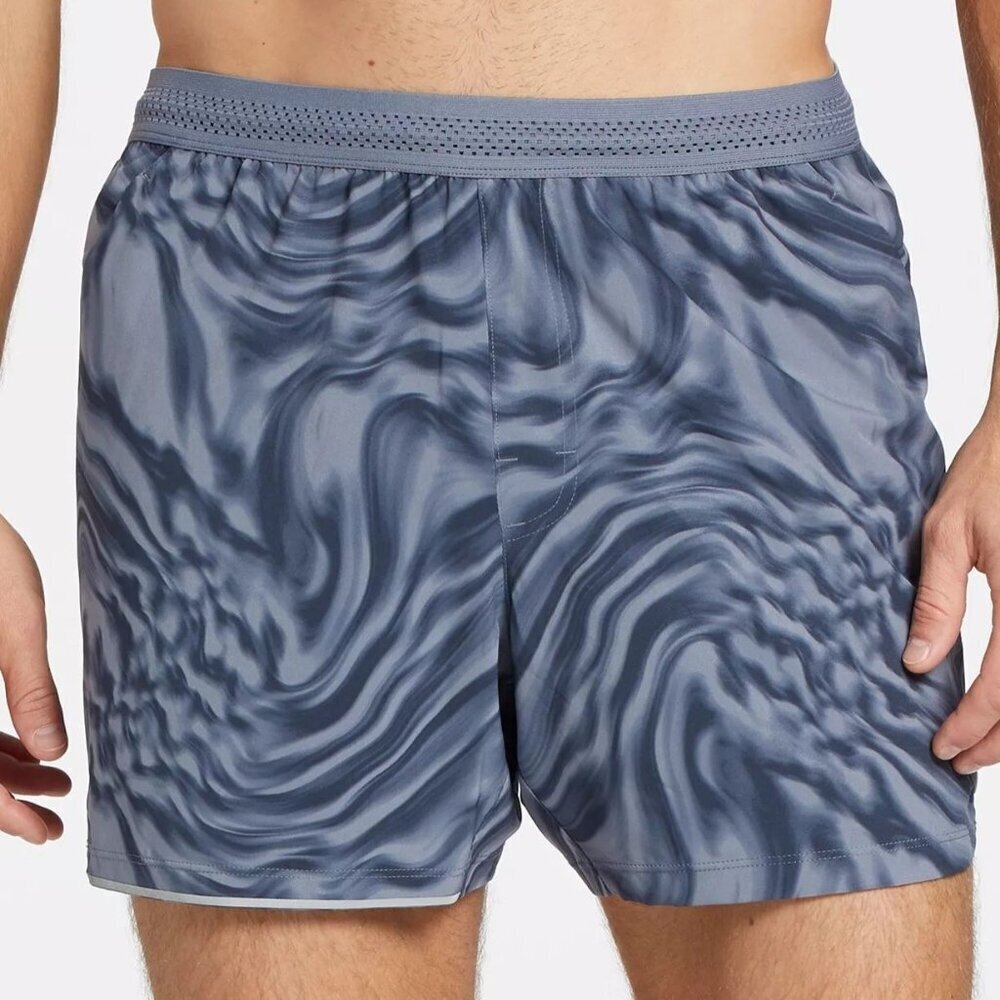 VRST Mens 2XL Velocity Running Shorts Gray Lava Ripple Brief Liner NEW 2XL